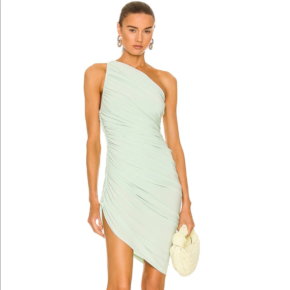 NWT Norma Kamali mint Diana mini dress in seafoam green